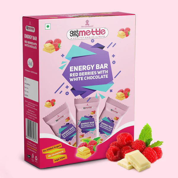GetmyMettle Red Berries with White Chocolate Energy Bars